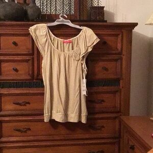 XL Women’s Striped Cream Women's Top